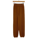 Anrabess Brown Waffle Knit Button Cardigan Pants Set- Size S (sold as set)