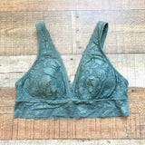 Aerie Hunter Green Lace Padded Bralette- Size L