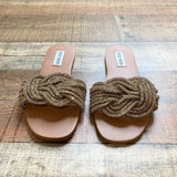 Steve Madden Bronze Rhinestone Slide Sandals- Size 7.5