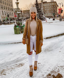 Sole Society Cream Knit Beanie