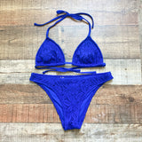 Aerie Blue Crochet Bikini Bottoms- Size S (we have matching top)