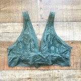 Aerie Hunter Green Lace Padded Bralette- Size L
