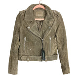 BLANKNYC Brown Suede Leather Moto Jacket NWT- Size S