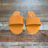 Hari Mari Camel Leather Slide Sandals- Size 6