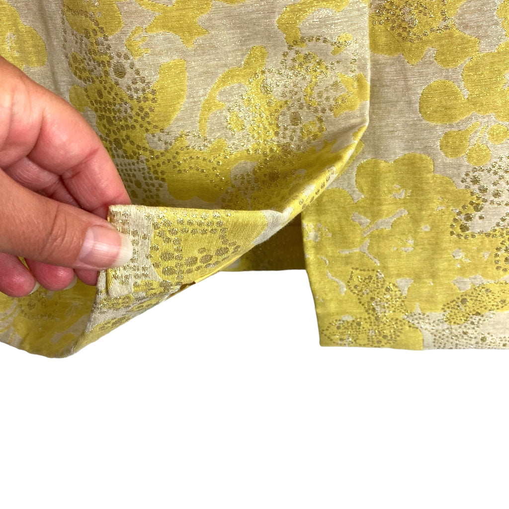 Tahari Arthur S. Levine Yellow Metallic Back Slit Dress- Size 16W The Saved Collection Tahari Arthur S. Levine Yellow Metallic Back Slit Dress- Size 16W The Saved Collection