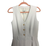 Abercrombie & Fitch Cream Button Front Jumpsuit- Size XS