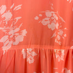 Pink Lily Coral Floral Print Dress - Size S (See Notes)