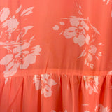 Pink Lily Coral Floral Print Dress - Size S (See Notes)