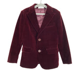 Trish Scully Child Burgundy Velvet with Pants and Vest and Blazer 3 Piece Suit-Size 4 (sold as a set)