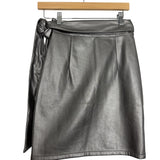 Never Fully Dressed Gunmetal Vegan Leather Mini Jaspre Skirt NWT- Size 2 (see notes, sold out online)