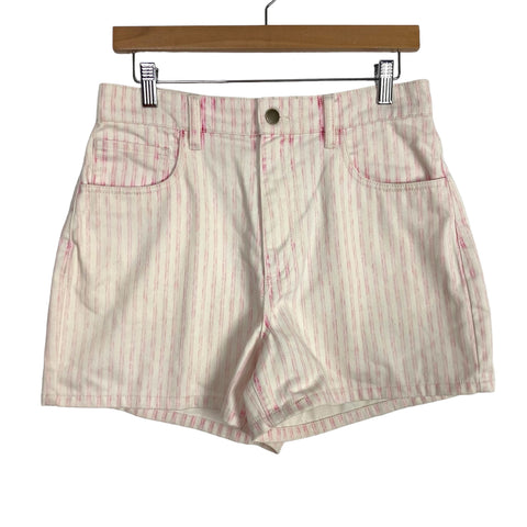 Faherty Cream and Pink Printed Jean Shorts- Size 28