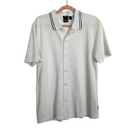 Hugo BOSS Mercerized White Button Front Collared Top- Size XL