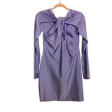 Coperni Metallic Purple Front Cutout Twist Dress- Size L (sold out online)