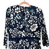 Draper James Navy with White/Teal Floral Print Dress- Size S (see notes)