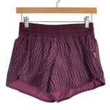 Lululemon Maroon/Black Pattern Running Shorts- Size 6