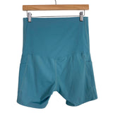Poshdivah Mossy Stone Maternity Biker Shorts- Size S