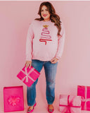 Mainstrip Pink Tinsel Tree Sweater NWT - Size 2XL