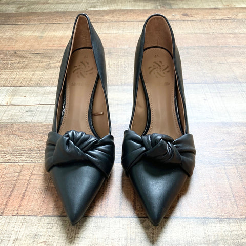 Sam & Libby Black Knotted Pointed Toe Pumps- Size 8.5 (LIKE NEW, sold out online)