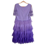 Ivy City Purple Ombre Beaded Tiered Tulle Sarah Dress- Size ~XL (sold out online, no size tag, fits like an extra large, sold out online)