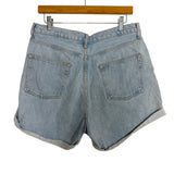 TOPSHOP Mom Light Wash Cuffed Denim Shorts- Size 10