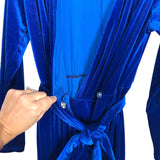 ELOQUII Royal Blue Velvet Tie Wrap Dress - Size 14 (Sold Out Online!)