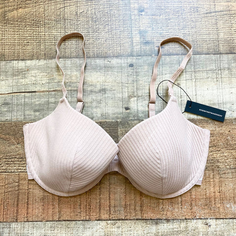 Lounge Beige Ribbed T-Shirt Bra NWT- Size 34E