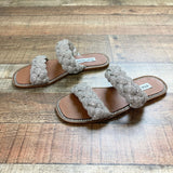 Steve Madden Double Braided Rhinestone Slide Sandals- Size 7.5 (sold out online)