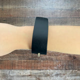 Stella & Dot Black Adjustable Leather Bracelet