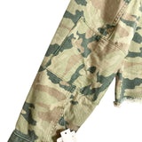 Free People Camo Denim "Hello Gorgeous" Jacket NWT- Size L