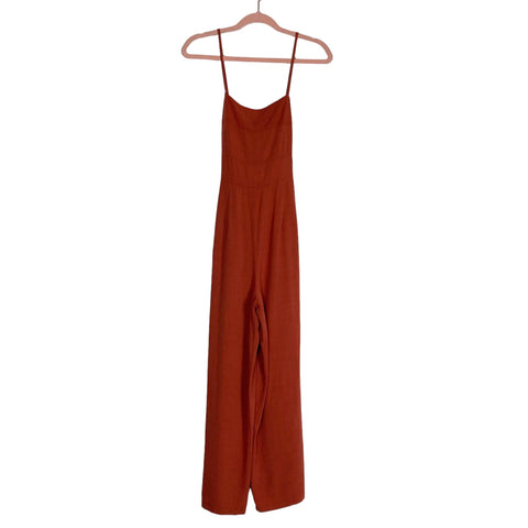 Caracilia Rust Back Tie Wide Leg Jumpsuit NWT- Size S (sold out online)