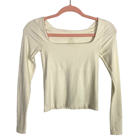 Intimately by Free People Ivory Square Neck Stretch Top- Size XS/S (see notes)