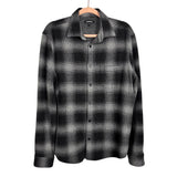 Express Grey/Black Plaid Shirt - Size Men's L