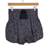 Free People Movement Black and Grey Animal Print Shorts- Size M