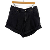 We the Free Black Cuffed Hem Denim Shorts- Size L