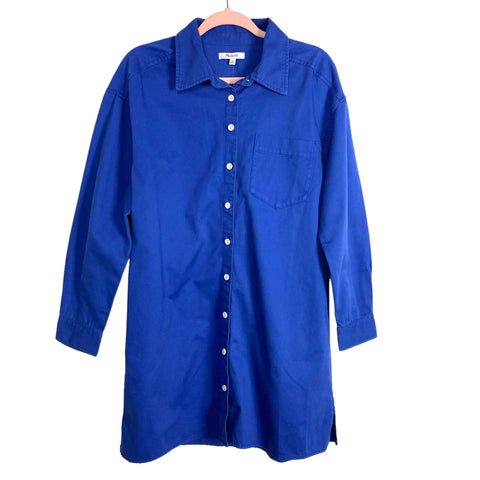 Madewell Blue Long Sleeve Shirt Dress NWT- Size M (sold out online)