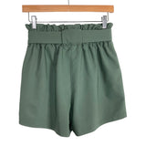 Grace Karin Green Paperbag Waist Shorts NWT- Size S
