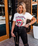 Daydreamer for Free People White Rolling Stones Tee- Size XS