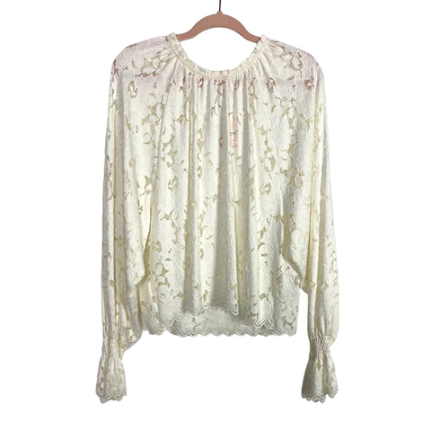 Free People Ivory Lace Unlined Olivia Top NWT- Size M (see notes)