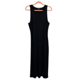 WHBM FORME x White House Black Market Black Ribbed Bodycon Tank Dress-Size XL