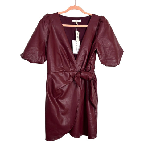 WAYF Burgundy Wrap Dress NWT - Size XS