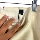 J. Crew Cream 100% Wool with Back Slit No. 2 Pencil Skirt- Size ~4 (see notes, tag is size 6, but the skirt has been altered and taken in, see photos)