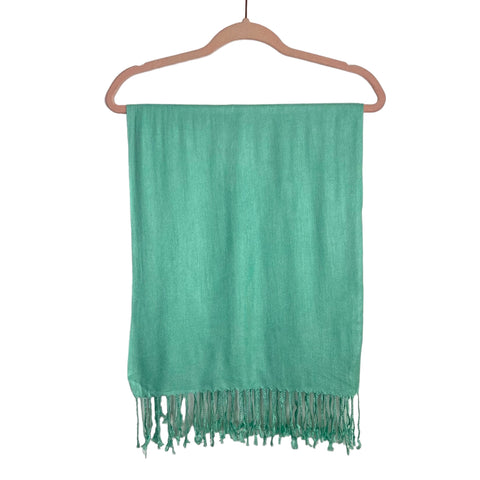 No Brand Seafoam Green Fringe Scarf