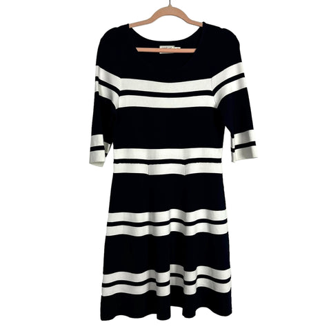 Eliza J Navy and White Striped Dress- Size 10