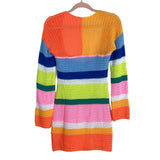 No Brand Neon Open Knit Front Scoop Dress- Size M