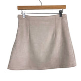 Cupshe Beige Suede with Front Slit Mini Skirt- Size M