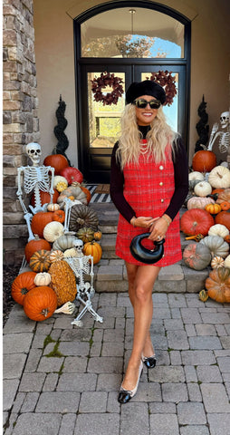 Entro Red Tweed Dress - Size M (sold out online)