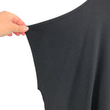 Lou & Grey Black Fleece Lined Side Slit Top- Size L/XL