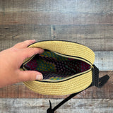 Stella & Dot Round Pom Pom Trim Handbag