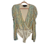White Birch Black Label Sequin Bodysuit - Size XL