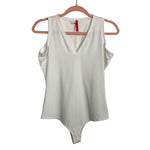 Spanx White V-neck Sleeveless Bodysuit - Size M (See Notes)